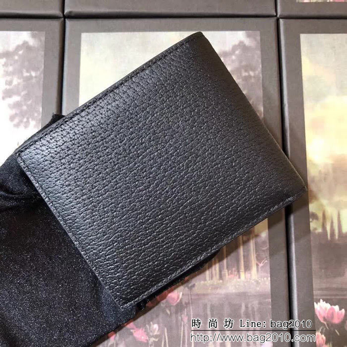 GUCCI古馳 專櫃同步 熱壓小牛皮 男士雙折皮夾 428726 克豬紋皮 WTG1936